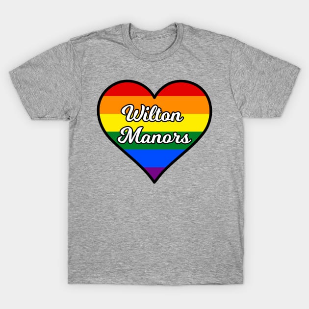 Wilton Manors Florida Gay Pride Heart T-Shirt by fearcity